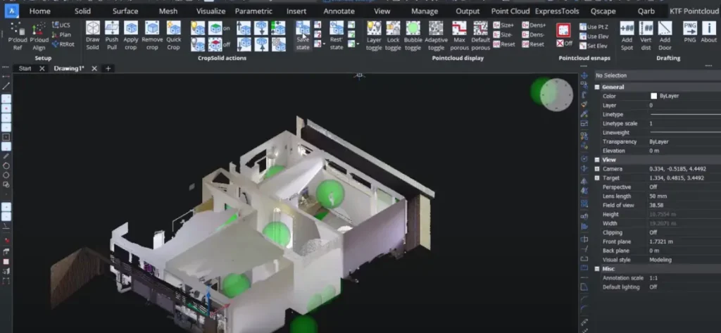 Enhance BricsCAD with KTF Pointcloud